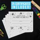 Classroom Award Certificates for Students -25 Certificate of Achievement Awards, Gold Star Certificate Paper, Preschool Graduation Certificates for Kids, Kindergarten Diploma, Star Student Honor Roll