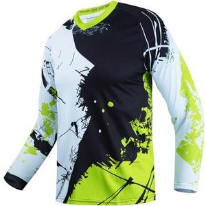 Dirt Bike Jersey for Youth, Kids Mountain Bicycle Shirt Long Sleeve for Motorcycle Motocross BMX Moto Mx Offroad Racing (6 Years, Green)