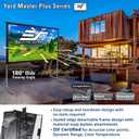 Elite Screens Yard Master Plus, 120-INCH 16:9 Height Setting Adjustable Portable Projector Screen, 4K HD Outdoor Indoor Movie Theater Front Projection, US Based Company, OMS120H2PLUS