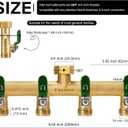 Garden Hose Splitter, 3/4 Rust and Freeze Resistant Outdoor Hose Manifold with 4 green Extra Long Handles Faucet Adapter-Heavy Duty Brass 4-Way Valve