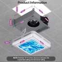 RexTact Bathroom Fan with Humidity Sensor,230 CFM 1.0 Sone Bathroom Exhaust Fan with Light,Ventilation and Exhaust Fan with Remote Control and Timer Function,Ripple Texture, Large