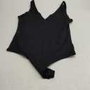 SAUNGKUAI Womens Bodysuit Sexy Plunge Deep V Neck Backless Sleeveless Tank Thong Body Suits Outfits for Going Out (Large, Black)