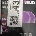 L LOHAS LED UV Black Light Bulbs, Halloween 12W A19 UV Blacklight, 100 Watt Equivalent, UVA Level 385-400nm Wavelength, Glow in The Dark for Body Art Paint, Fluorescent Poster, Neon Glow Party, 2 Pack
