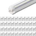 SHINESTAR 4FT LED Shop Lights, 40W 5000LM 5000K Daylight T8 Integrated LED Light Fixture, Linkable Utility Shop Lights for Garage, Workshop, Workbench and Basement, Plug and Play, 40 Pack