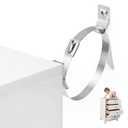 10Pcs Furniture Wall Anchors Metal Anti Tip Furniture Anchors for Baby Proofing Earthquake Straps for Bookshelf Dresser Cabinet