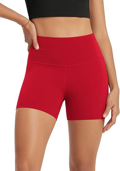 ODODOS Lounge Yoga Shorts for Women- 4" / 6" / 8" /10" High Waist Buttery Soft Biker Shorts (Large, Black)