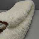 Ophanie 3x5 Rug, Bedside Preppy Dorm Area Rug, College Essentials Non Slip Ivory Small Carpets for Bedroom, Anti Slip Fluffy Living Room Rugs Home Decor Aesthetic, Nursery