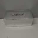 Usikall Womens Low Kitten Heel Square Toe Sandals Ankle Strap Buckle Casual Basic Classic 1.4 Inches Heels (9, White)