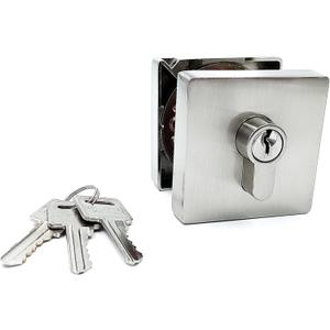 OKAR Deadbolt Satin Nickel Entry Deadbolt Lock - Heavy Duty Square Locking Deadbolt for Left or Right-Handed Doors - Interior/Exterior