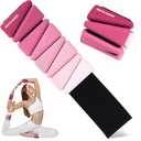 Ankle Weights for Women Wrist Weights Set of 2 (1 lb/2 lbs Each) Adjustable Arm Leg Weight for Womens Men Suitable for Walking Swimming Running Pilates Yoga Gym (Pink)