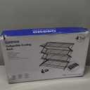 Geesta 2/3/4-Tier Upgraded Collapsible Cooling Rack with Adjustable 3 Setting Design Stackable Roasting Cooking Drying Wire Cooling Rack for Cookies Baking Gifts for Women (Black)