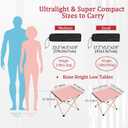 Grope Portable Beach Table for Sand with Aluminum Table Top, Folding Camping Table Easy to Carry, Prefect for Outdoor, Picnic, BBQ, Cooking, Festival, Beach, Home (Pink-S)