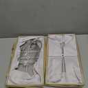 Rectangle Lamp Shades Set of 2, 16"L x 8"W x 10"H, Large Gold Lamp Shades for Table Lamps Bedside Lamps, Modern Replacement Lampshades for Floor Lamps, Spider, Harp Holders Included, Easy Assembly