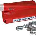 Forklift Hitch Receiver, Forklift Trailer Hitch Attachment 2" Receiver Trailer Towing Adapter with Chain, Red, 1 Pack