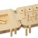 9 Hole Wooden Pegboard for Occupational Therapy Nine Hole Peg Test to Improve Fine Motor Coordination, Finger Dexterity, Concentration and Increase Reactionary Speed