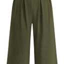 KIRUNDO One Piece Jumpsuits For Women Dressy 2026 Sleeveless One Shoulder Ribbed Wide Leg Rompers With Pockets Summer Outfits (Large, Army Green)