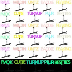 Amazon.com : Luinabio 30 Pcs Mini Glow Hair Clips Girls Rave Hair Clips for Women Christmas Music Festival Holiday Party Supplies (Words) : Beauty & Personal Care