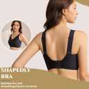 Bras for Women No Underwire Comfortable Sports Bra Smoothing Minimizer Everyday Bra(32C-46DD) (Black)