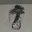 Mcdagogn 3 Pieces Metal Flowers Wall Arts - Rustic Farmhouse Wall Decor, Minimalist Black and White Wall Decor for Living room Bathroom Bedroom Dining Room Kitchen Office - Housewarming Gifts