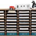 EasyPAG Wooden Literature Organizer with Adjustable Shelves, 36 Compartments Office Paper Organizer Storage 18000 Sheets Letter Size Paper, Student Mailbox for Classroom, Archaize