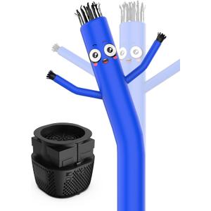 Inflatable Tube Man with Blower: 6 FT Tall Dancing Inflatable Tube Guy for Outdoor Decoration with Mini Blower Fan, for Mall Opening, Business Advertising, and Events (Blue)