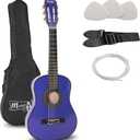 Music Alley 1/2 Size 30 Inch Junior Classical Acosutic Guitar with Lessons (Blue)