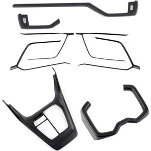 L2R for Toyota RAV4 2019-2024 Dashboard Console A/C Air Vent Outlet Gear Shift Panel Decorative Cover Full Kit ABS Matte Black Inteior Car Accessories 9pcs