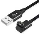 AGVEE 2 Pack 1.5ft Short Charger for Garmin Watch, L-Shape Charging Cable for Fenix, Forerunner, Vivoactive, Instinct, Venu, Tactix, Approach, D2, Quatix Series, Right Angle Braided, Black
