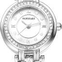 Avaner Women's Bracelet Wrist Watches: Gold Silver Stainless Steel Strap Rhinestones Analog Quartz Elegant Wrist Watches