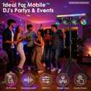 DJ Lights for Parties with Stand | 5in1 Professional Stage Lighting System | DMX512 | Sound Activated Party Light Set for Gigs, Wedding, Concert, Club, Live Events | 7FT Tripod