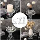 OwnMy Set of 3 Crystal Glass Pillar Candlestick Holders Clear Pillar Candle Holders Sets, Tealight Votive Candle Stands Modern Candle Centerpiece for Living Room Wedding Decor