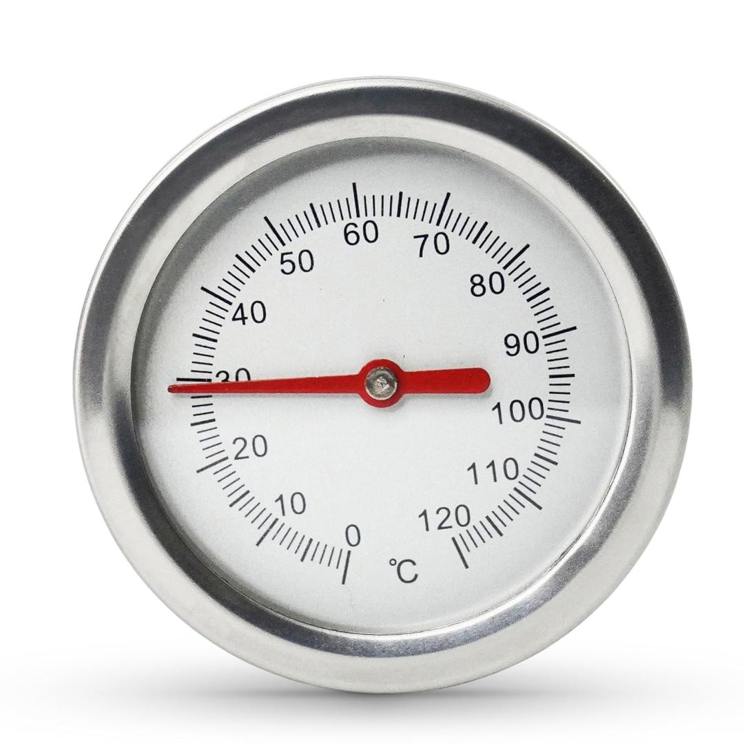 Fishnure - 20 Compost Thermometer, Indoor & Outdoor Thermometer Probe for Composting Bin Heaps, with 1.8 Diameter Celsius Dial & Temperature Gauge, Complements The Compost Starter