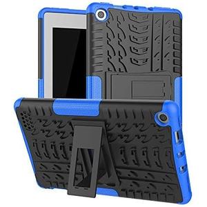 Maomi for Kindle Fire 7 case 2019 2017 Release 9th 7th Generation,Kickstand Shock-Absorption Heavy Duty Armor Defender Cover for Kindle fire 7 Inch Tablet (Blue)