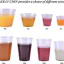 JOLLY CHEF 5 oz 100 Pack Small Glitter Disposable Cups, Glitter Plastic Cups, Disposable Plastic Shot Glasses Perfect for Parties Halloween Thanksgiving Christmas