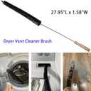 27.95 Inch Dryer Vent Cleaner Brush - Flexible Lint Brush for Dryer Vent, Refrigerator Coil Cleaning Brush, Long Handle Dust & Pet Hair Remover for Trap and Duct – for Fire Risk Reduction