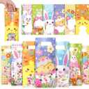 Pasimy 60 Pcs Easter Treat Bags Bulk Plastic Cellophane Bags with Clear Window Display Small Candy Goodie Gift Handbags for Halloween Autumn Harvest Birthday Party Favor Supplies