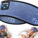 Sleep Headphones | Bluetooth 5.4 Headband | Wireless Earbuds Earphones Sweat Resistant with Ultra-Thin HD Stereo Speaker, Headphone Band for Side Sleepers Workout Running Tech Gadgets Unique Gifts (HB DarkBlue)