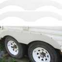 ECOTRIC RV Fender Skirt Replacement Tandem Trailer for RVs Campers and Trailers - White