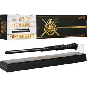 Harry Potter Floating Wand Pen with Magnetic Stand, HogwartsCollectibles in Gift Ready Box, Cool Desk Decor for Office, Gifts for Kids and Adults (Black 1 Pcs)