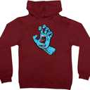 SANTA CRUZ Screaming Hand P/O Hooded Midweight Sweatshirt Maroon XL Youth (XL)