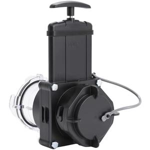 GLOBIZ Twist-On Waste Valve RV Gate Valve with Built-in Clear Adapter Compatible with Most Brands of Bayonet/Lug Adapter UV-Resistant(1Pack) Black&Clear(8049)