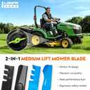 M143520 UC22010 54" Medium Lift Blades for John Deere JD ZTRAK Z375R Z525E Z535M Z540M X380 X390 GX255 GX335 GX345 LX280 X320 X340 X360 X500 EZtrak Z425 Z435 54 inch Deck Zero-Turn Mower, Black