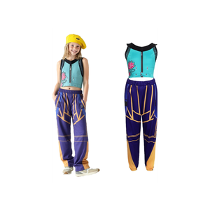 Girls Demon Hunter Pop Singer Rumi Mira Zoey Costume for Girls Halloween Party Cosplay Dance Stage Outfit Set L