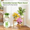 Stand Plants, 3 Tier Metal Corner Plant Stands for Outdoor Indoor, Heavy Duty Flower Pot Stands for Multiple Plants, Decoration Floding Tall Display Racks for Patio Garden -GoldFloroma