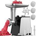 3200W Max Electric Meat Grinder & Sausage Stuffer - Mincer Machine with Tool 2 Blade And 3 Plates, 3 Tubes & Kubbe Kit Tool for Home Kitchen Use (Black）