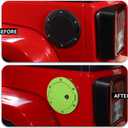 for JK Locking Fuel Filler Door Gas Tank Cap Cover, Aluminum Fuel Door Exterior Accessories for 2007-2018 Jeep Wrangler JK & Unlimited Sport Rubicon Sahara 2/4 Door(Green)