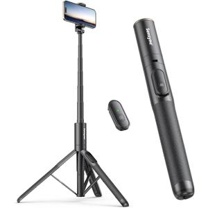 Sensyne 60" Phone Tripod - Selfie Stick, Lightweight All in One Phone Tripod Integrated with Wireless Remote Compatible with All Cell Phones for Selfie/Video Recording/Photo/Live Stream/VlogBlack