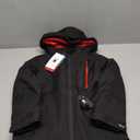 Spyder Boys Winter Ski Jacket - Insulated Soft Shell Water Resistant and Windproof Snowboard Winter Coat with Detachable Hood (5-6, Black)