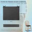coolboss Outdoor Chair Cushions Set of 2, Outdoor Cushions for Patio Furniture, Water Resistant Chair Cushions for Outdoor Furniture Square Corner Patio Cushions with Non-Slip Ties, 18.5"x16"x3, Grey