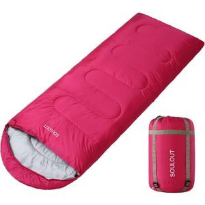 3-4 Season Sleeping Bag for Adults & Kids, Lightweight Warm Cold Weather Camping Bag with Waterproof Compression Sack – Portable for Hiking, Backpacking, Traveling & Outdoor Adventures